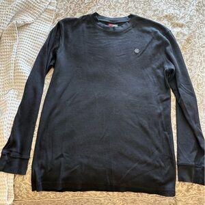 South Pole Black Waffle Knit Top
